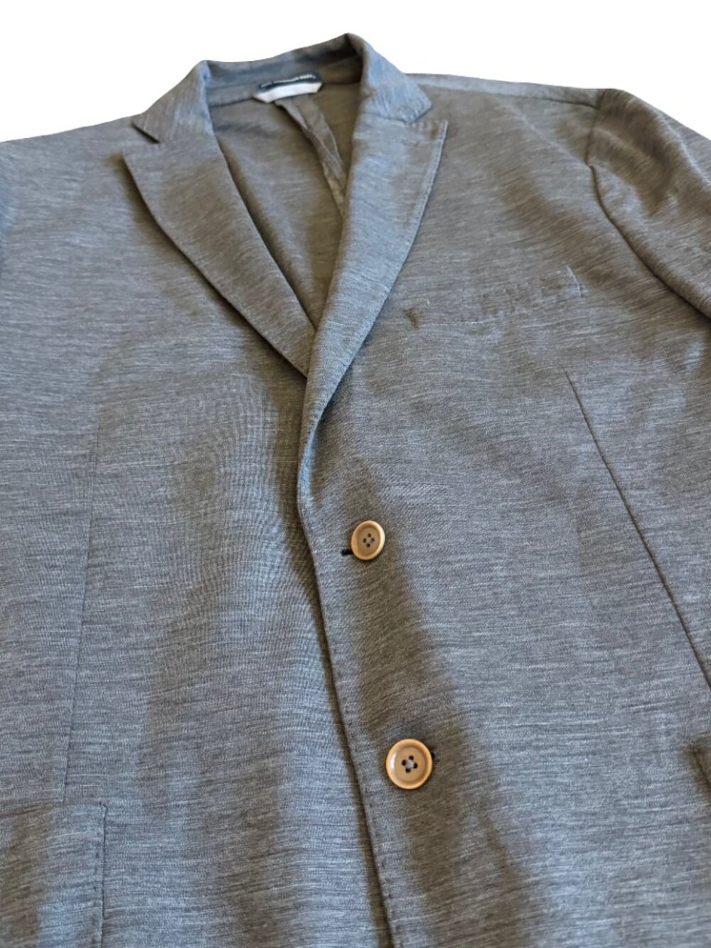 Hart Schaffner Marx Active Merino Wool Stretch Blazer Jacket Grey Size 48R Men's - Picture 5 of 14